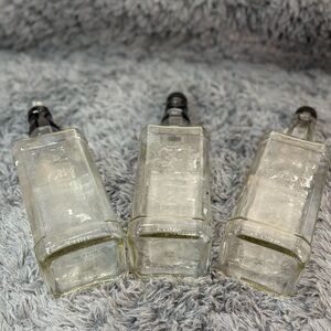 Jack Daniel’s Empty Bottles Lot of 3 Clear Glass 750mL DIY Bar Decor Craft